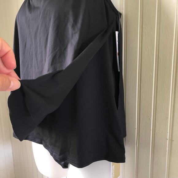 MICHAEL KORS Retail $152 Black Layered Tankini Bikini Bottom 2 Piece Size Small - Picture 7 of 8